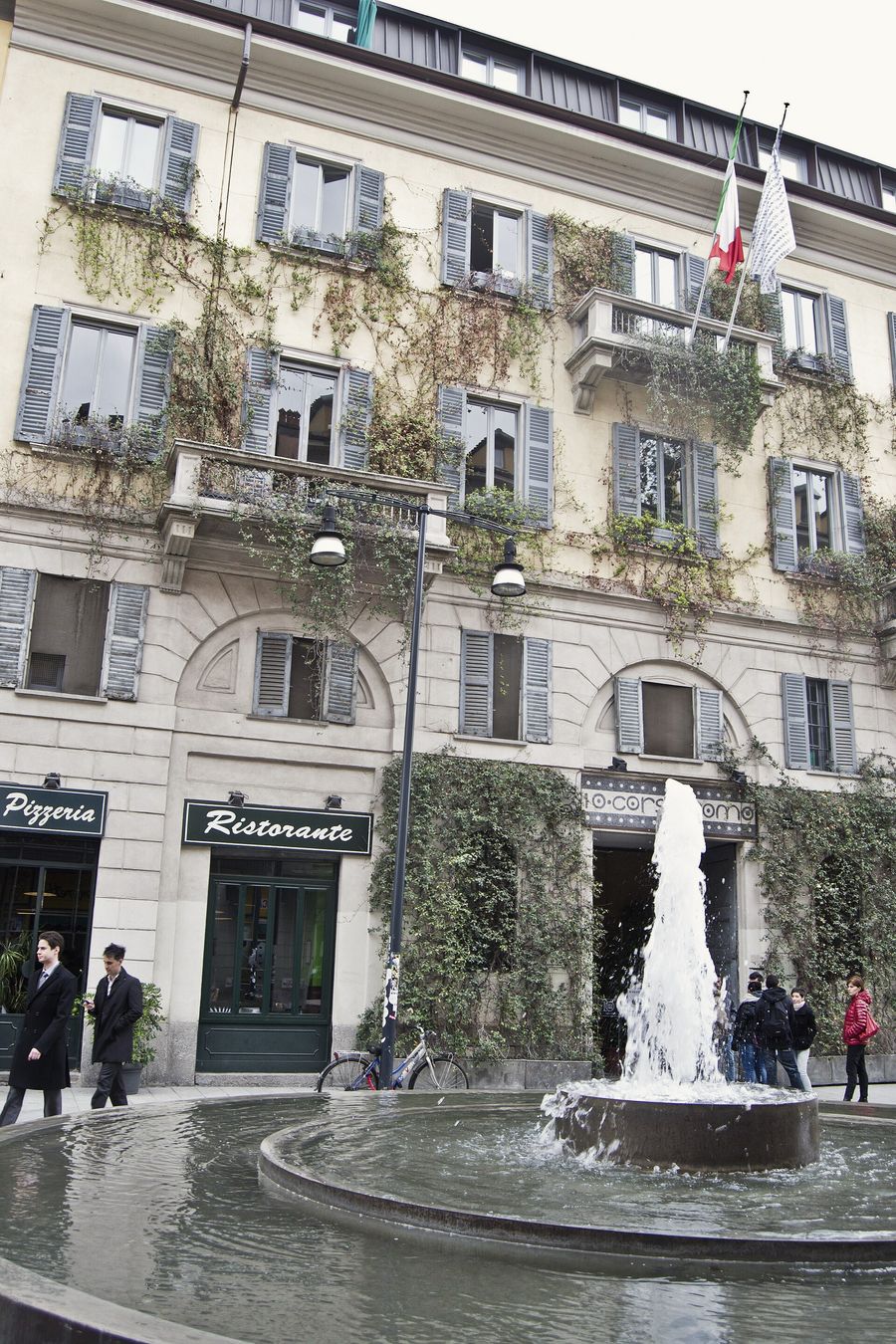 10 Corso Como, Milan: Gallery, bookshop, café and shop around one courtyard; founded by Carla Sozzani in 1990. Photographed in 2012.