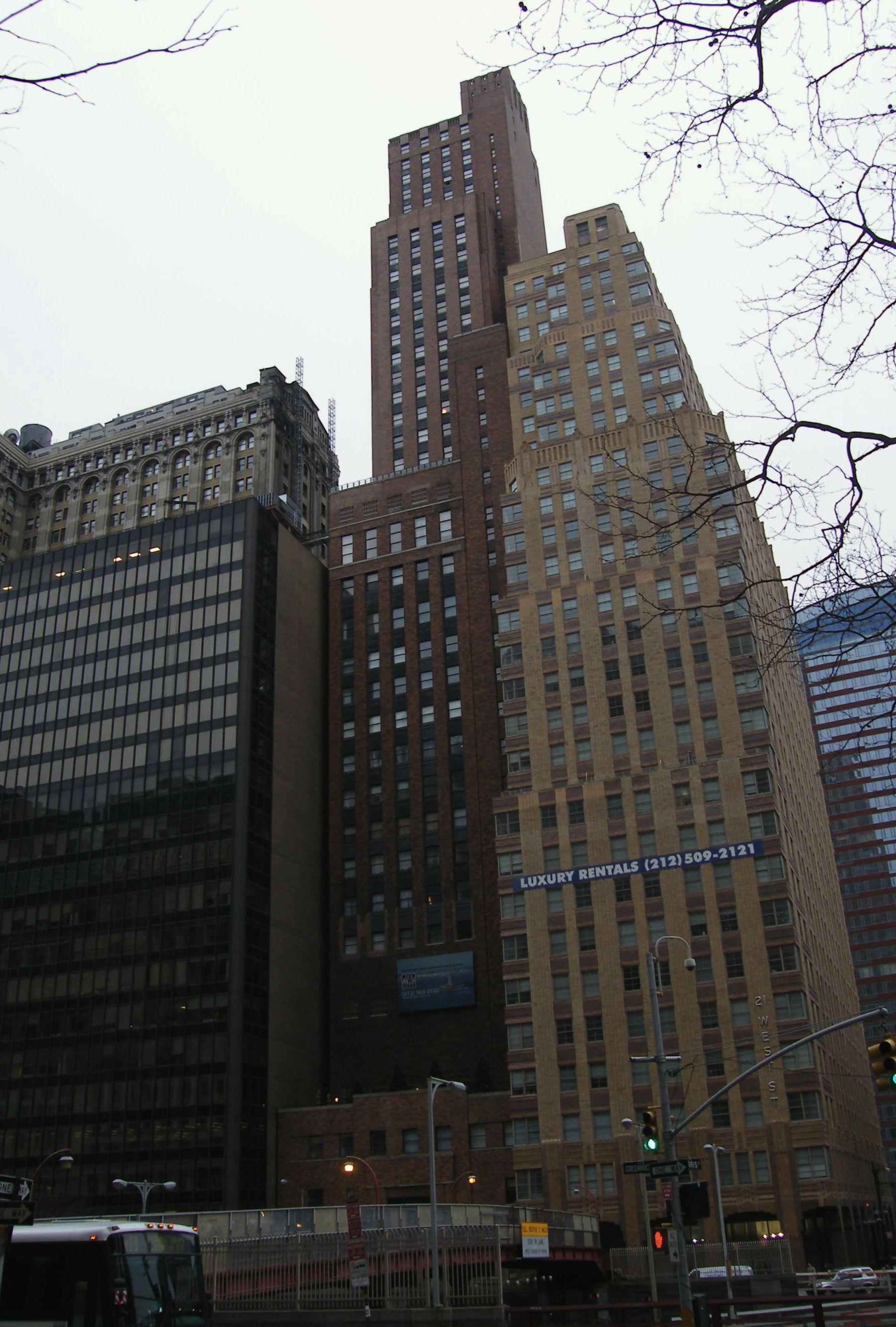 Downtown Athletic Club, 1930: Lower Manhattan: gyms, a pool, dining rooms and hotel rooms stacked floor by floor in one tower. Photographed in 2009.