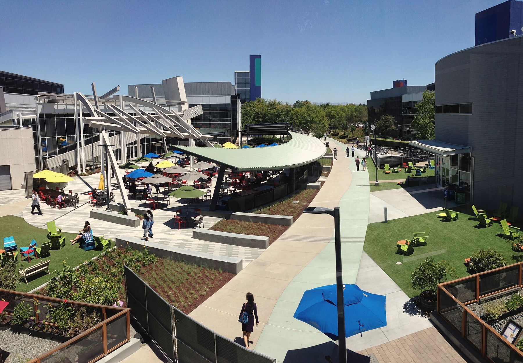 Googleplex, 2014: The central courtyard of Google’s headquarters in Mountain View, California.