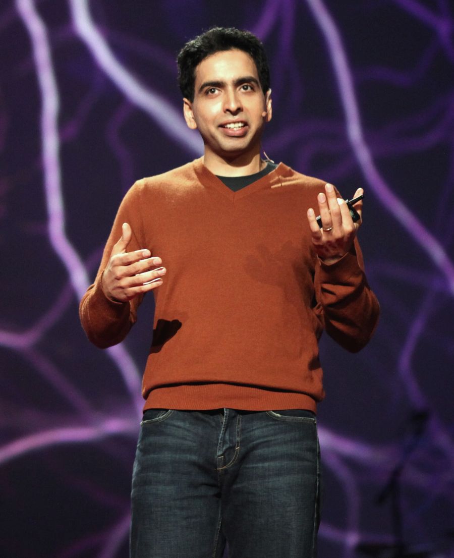 TED, 2011: Salman Khan of Khan Academy on the TED stage.