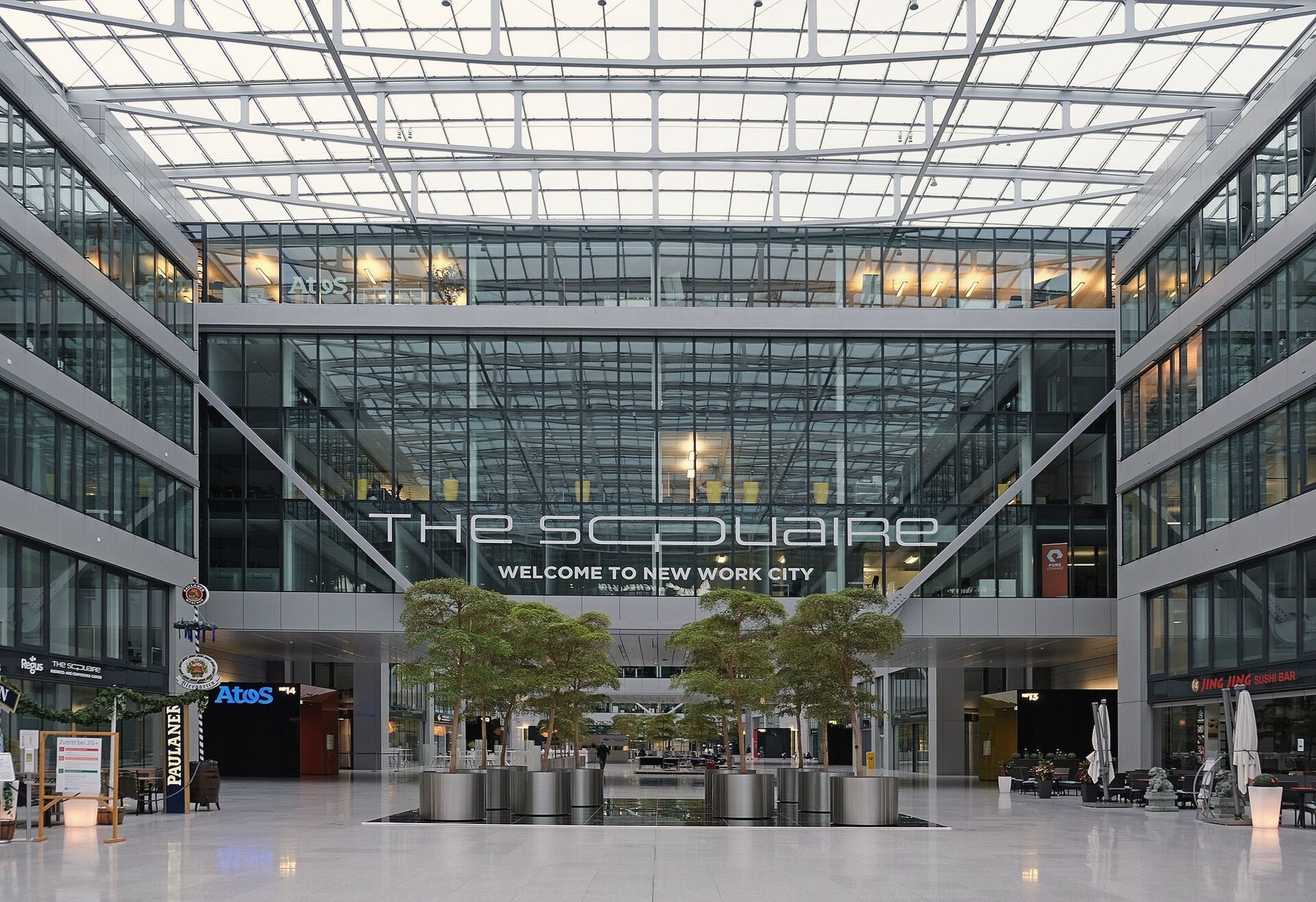 The Squaire, 2022: The atrium.